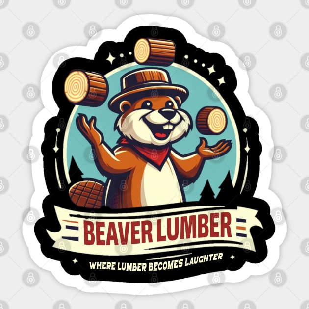 beaver lumber Sticker by AOAOCreation